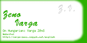 zeno varga business card